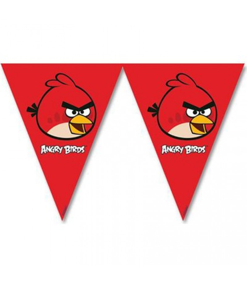 Angry Birds Görselli Kağıt Flamalar