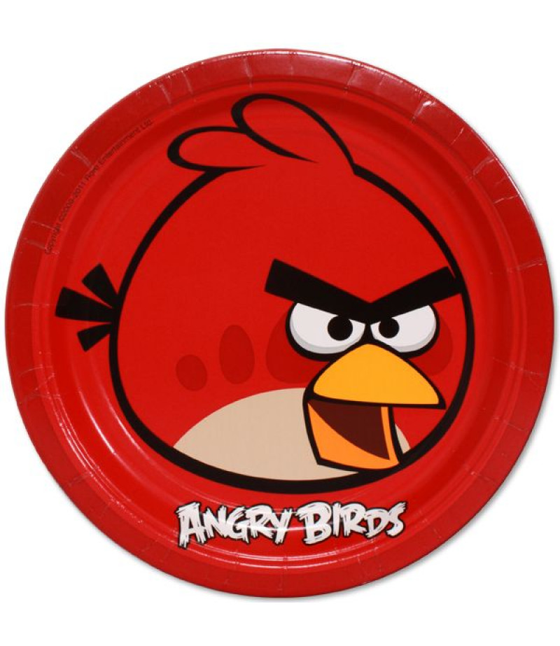 Angry Birds Görselli Kağıt Tabaklar,8 Adet