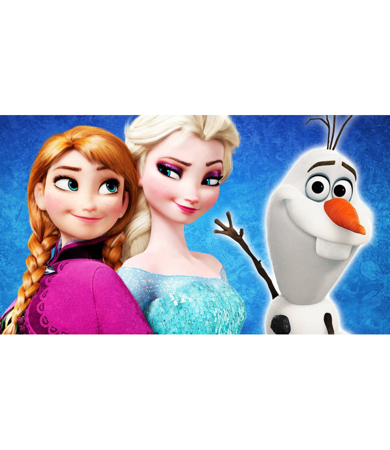 Anna,Elsa,Olaf Şeker Hamuru Kağıdı İle Baskı