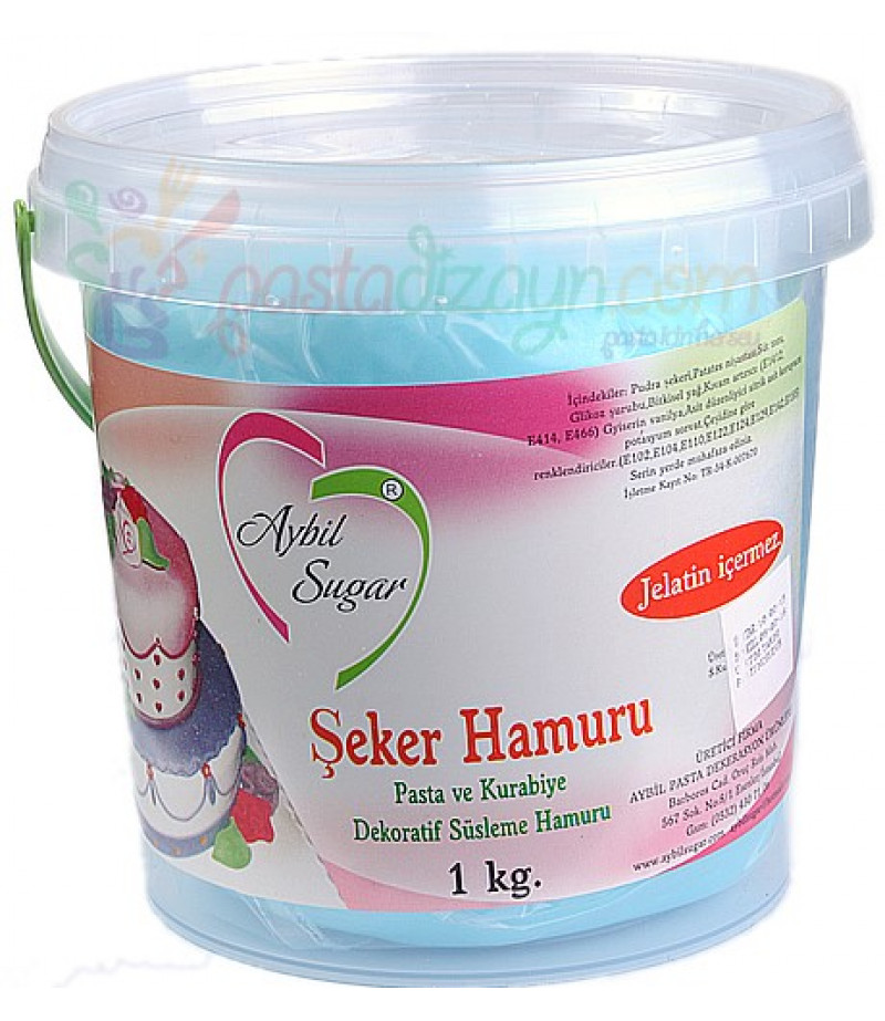 Aybil Açık Mavi Renk Şeker Hamuru,1kg