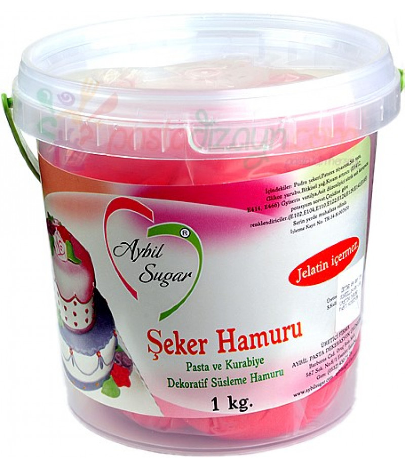 Aybil Fuşya Rengi Şeker Hamuru,1kg