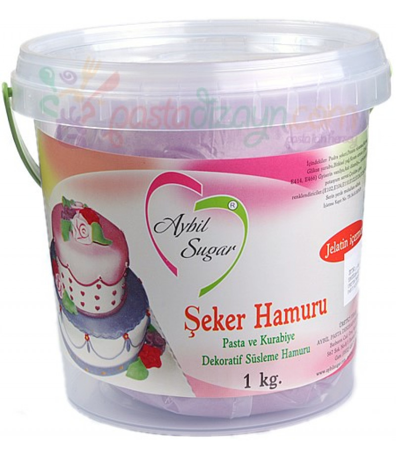 Aybil Lila Rengi Şeker Hamuru,1kg