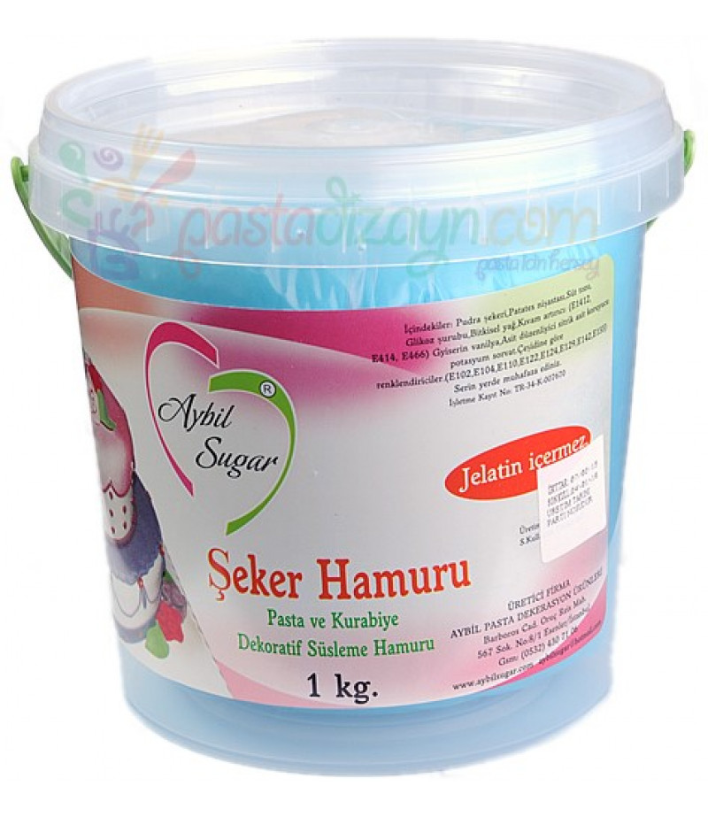 Aybil Mavi Renk Şeker Hamuru,1kg