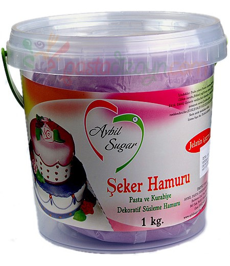 Aybil Mor Renk Şeker Hamuru,1kg