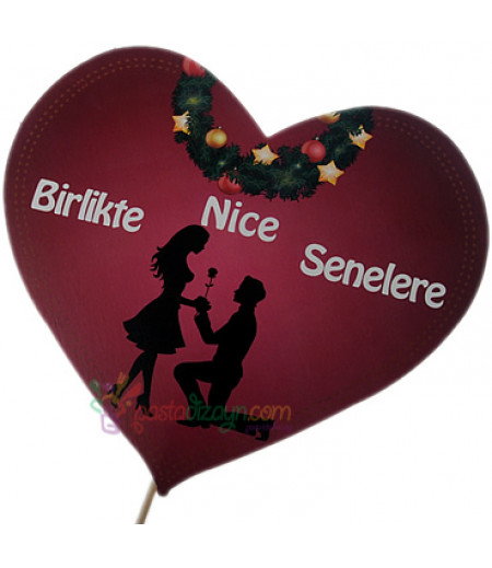 Birlikte Nice Senelere Temalı Konuşma Balonu