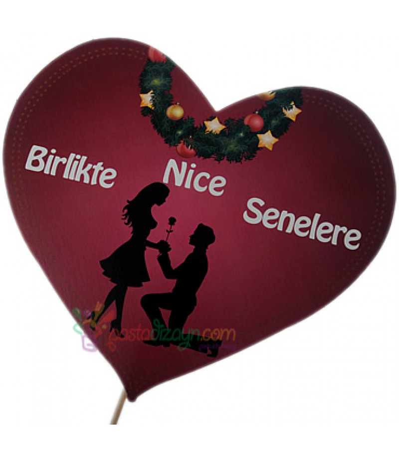 Birlikte Nice Senelere Temalı Konuşma Balonu