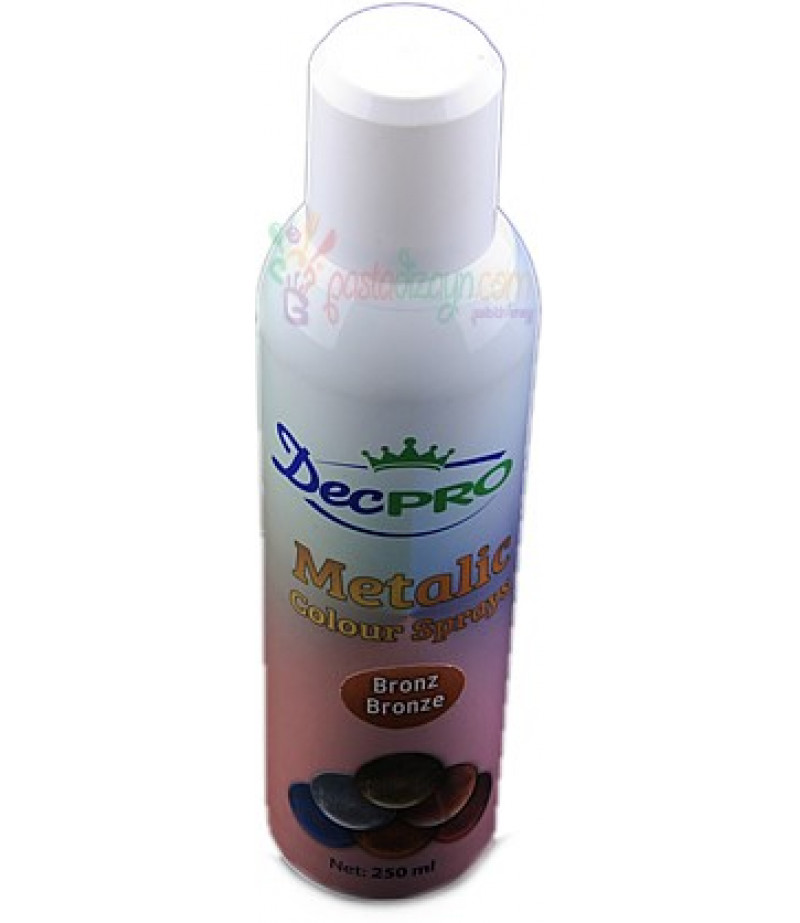 Bronz Rengi Metalik Sprey Gıda Boyası,250ml