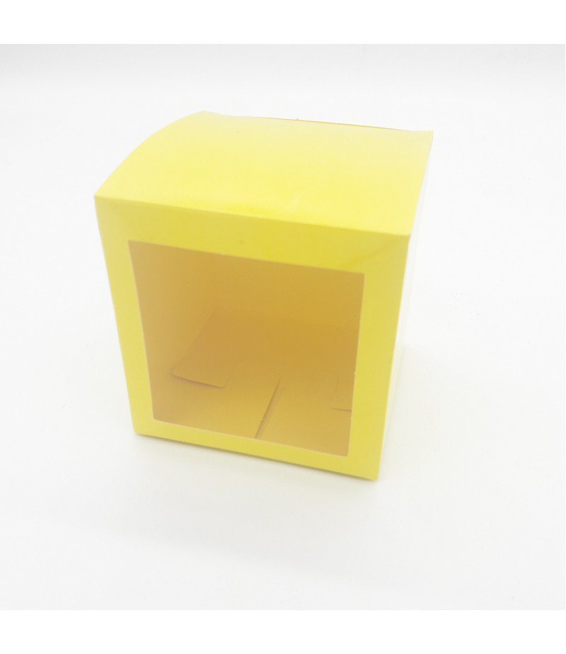 10x10x10 Cupcake ve Makaron Kutusu Sarı Renk