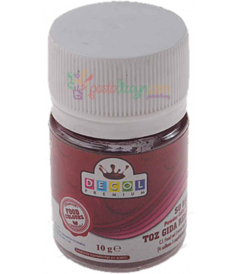 Decol Bordo Renk Toz Gıda Boyası,10gr