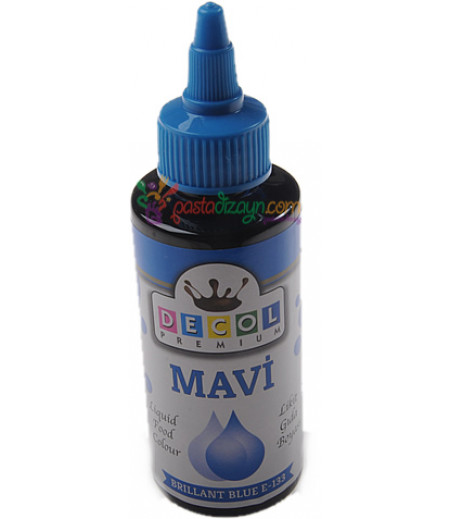 Decol Mavi Renk Gıda Boyası,115ml