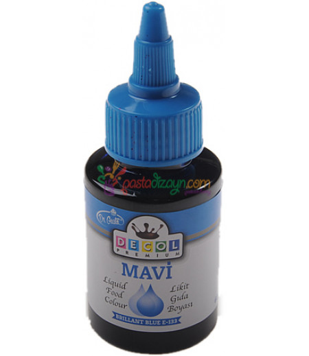 Decol Mavi Renk Gıda Boyası,60ml