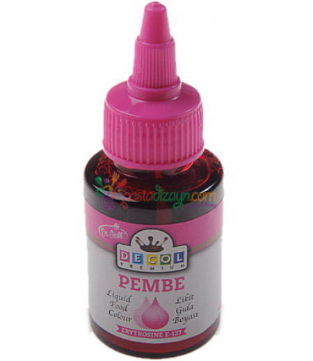 Decol Pembe Renk Gıda Boyası,60ml