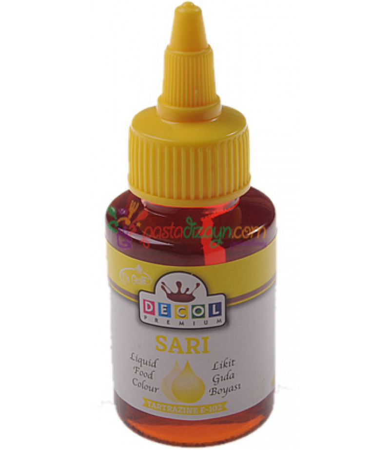 Decol Sarı Renk Gıda Boyası,60ml