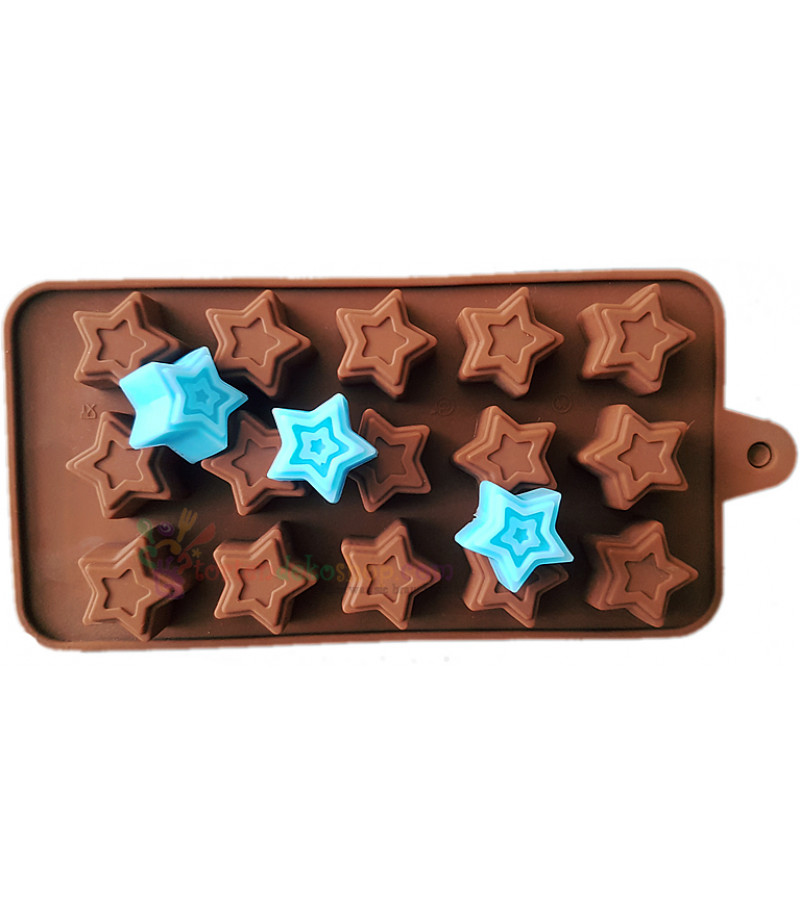 Desenli Yıldız Çikolata,Sabun Kalıbı