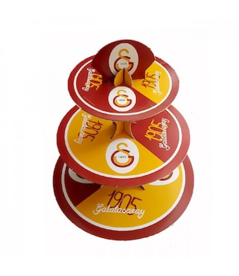 Galatasaray Temalı 3 Katlı Kek Standı