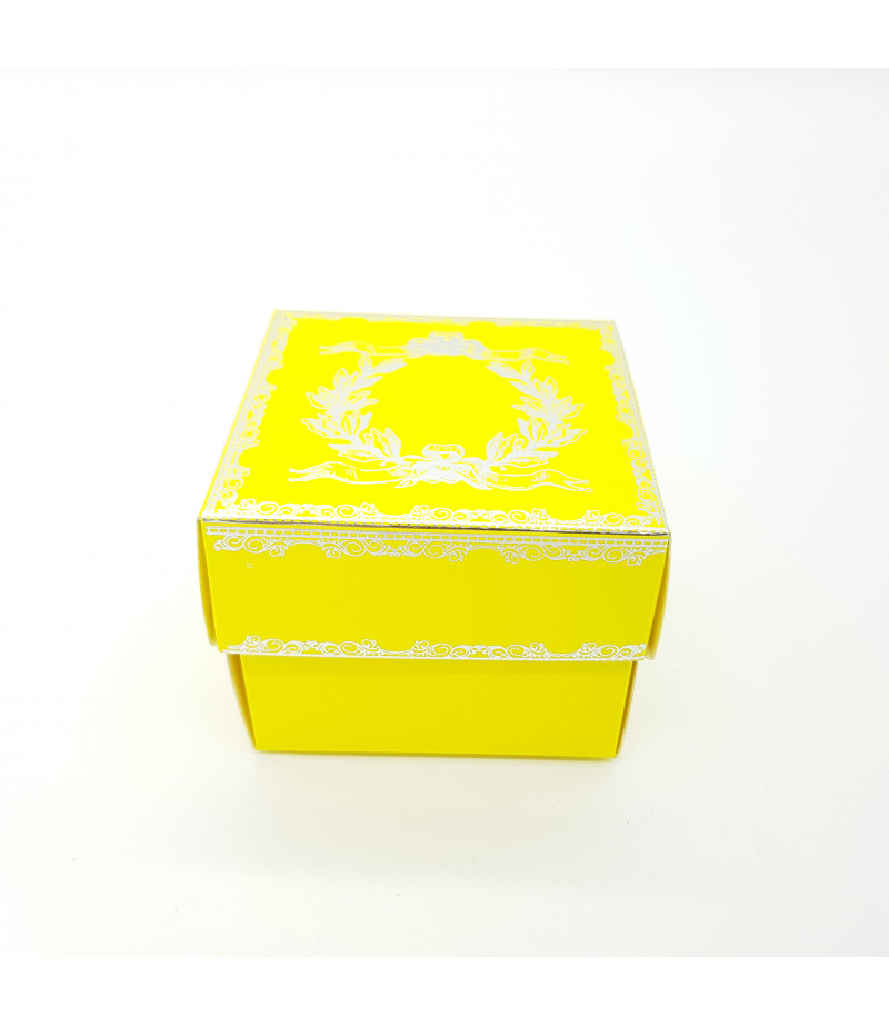 Gümüş Yaldızlı Süsleme Kutusu Sarı