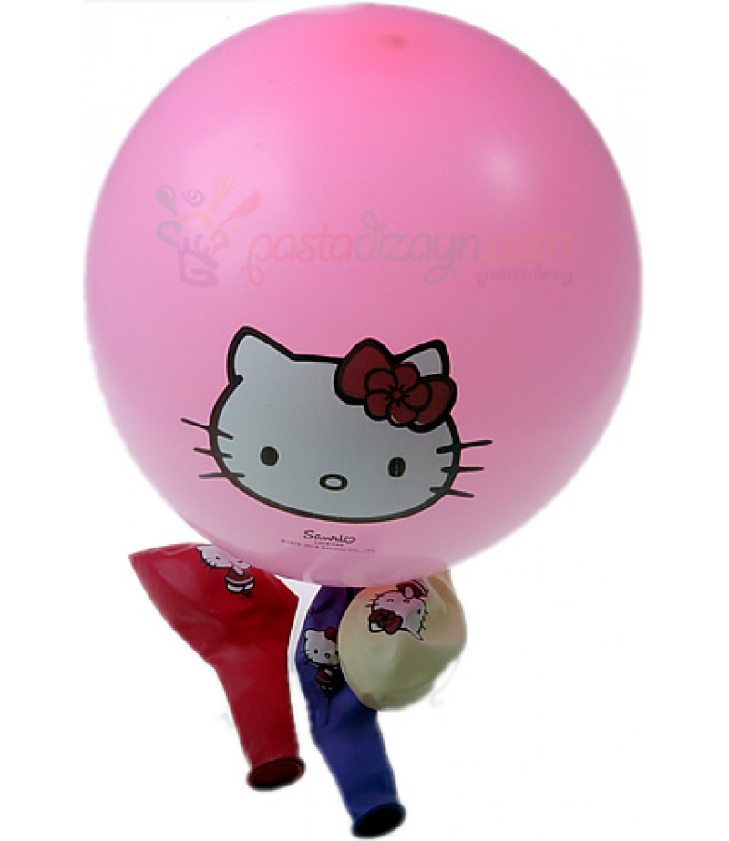 Hello Kitty Renkli Balon Seti,12 Adet