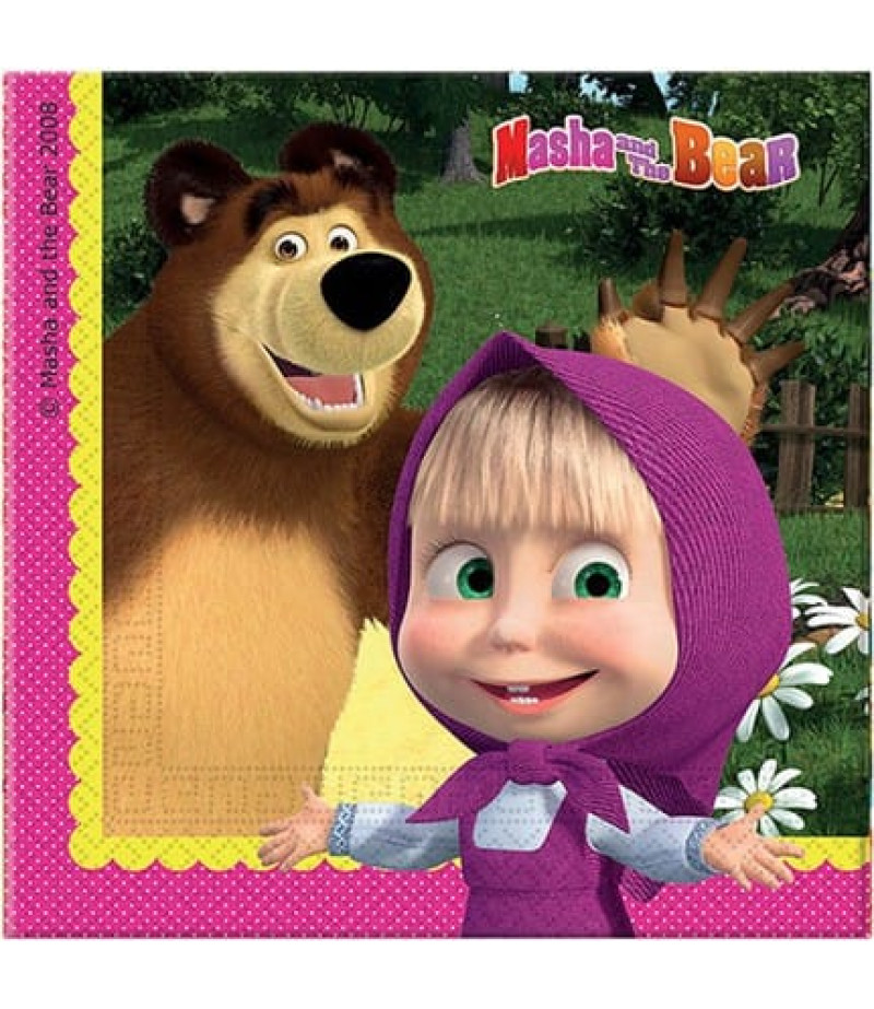 Masha And The Bear Görselli Kağıt Peçeteler,16 Adet