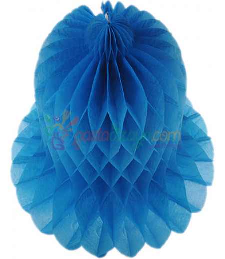 Mavi Renk Çan Şeklinde Petek Fener,30cm