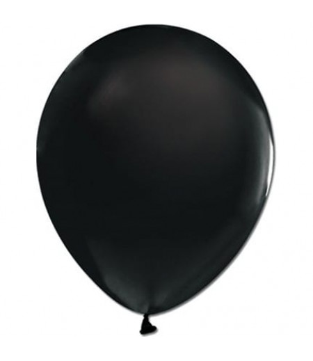 Metalik Siyah Renk Balonlar,12 Adet