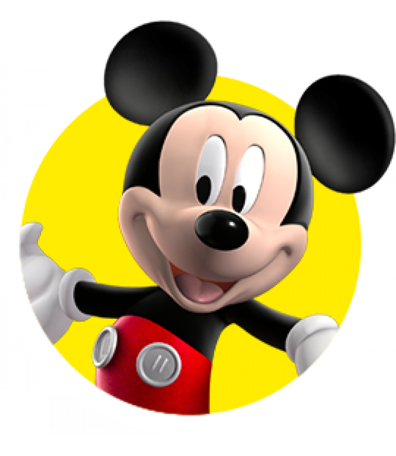 Mickey Mouse Yuvarlak Şeker Hamuru Kağıdı İle Baskı