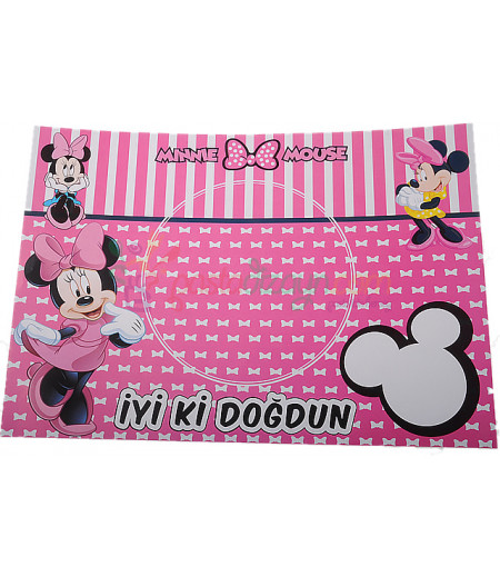 Minnie Mouse Amerikan Servis Seti,10 Adet