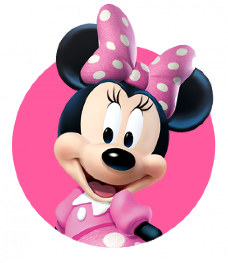 Minnie Mouse Yuvarlak Şeker Hamuru Kağıdı İle Baskı -1