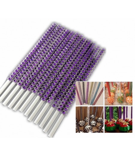 Mor Renk Taşlı Cake Pops,Lolipop Çubukları