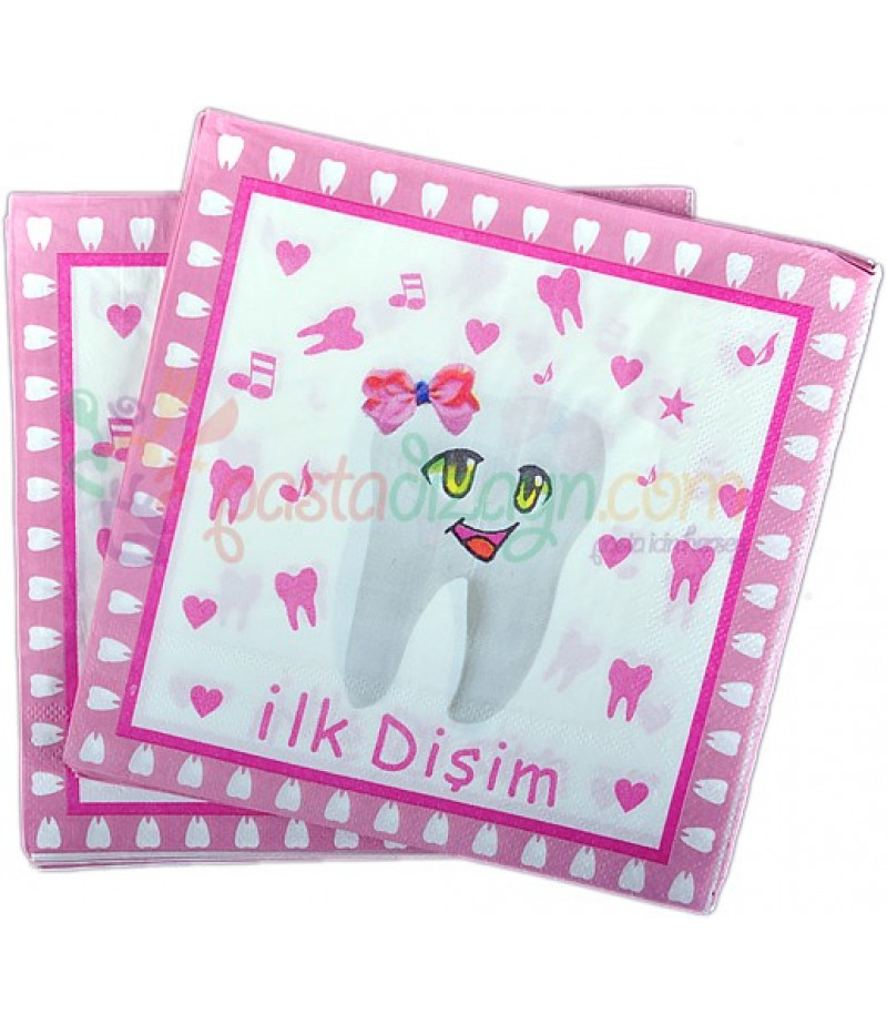 Pembe Renk Dişim Çıktı Peçeteleri -1