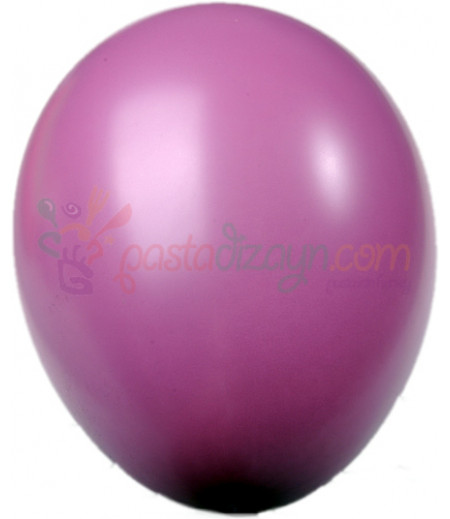 Pembe Renk Metalik Balonlar,12 Adet
