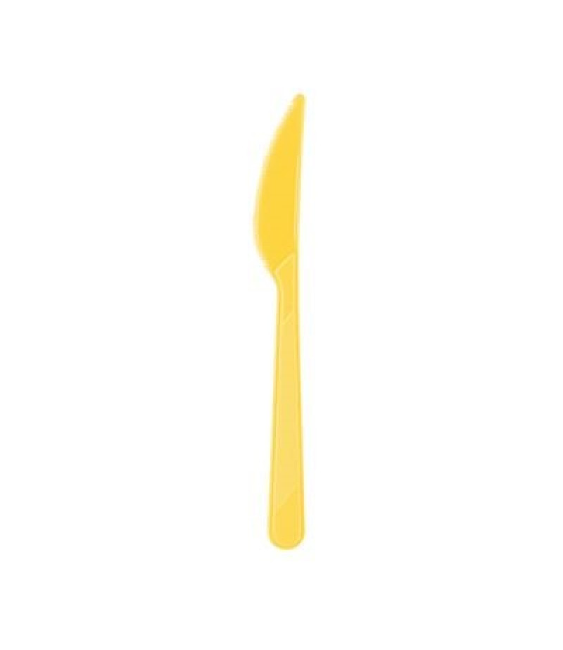 Sarı Renk Plastik Bıçak,25 adet
