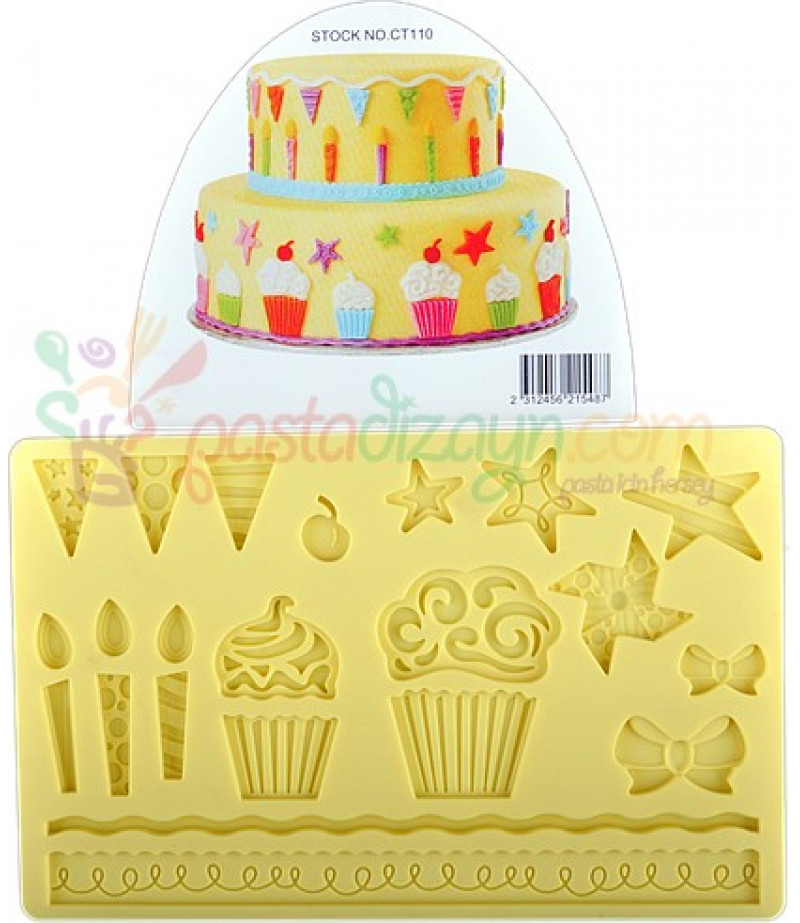 Silikon Cupcake,Fiyonk,Mum Temalı Set