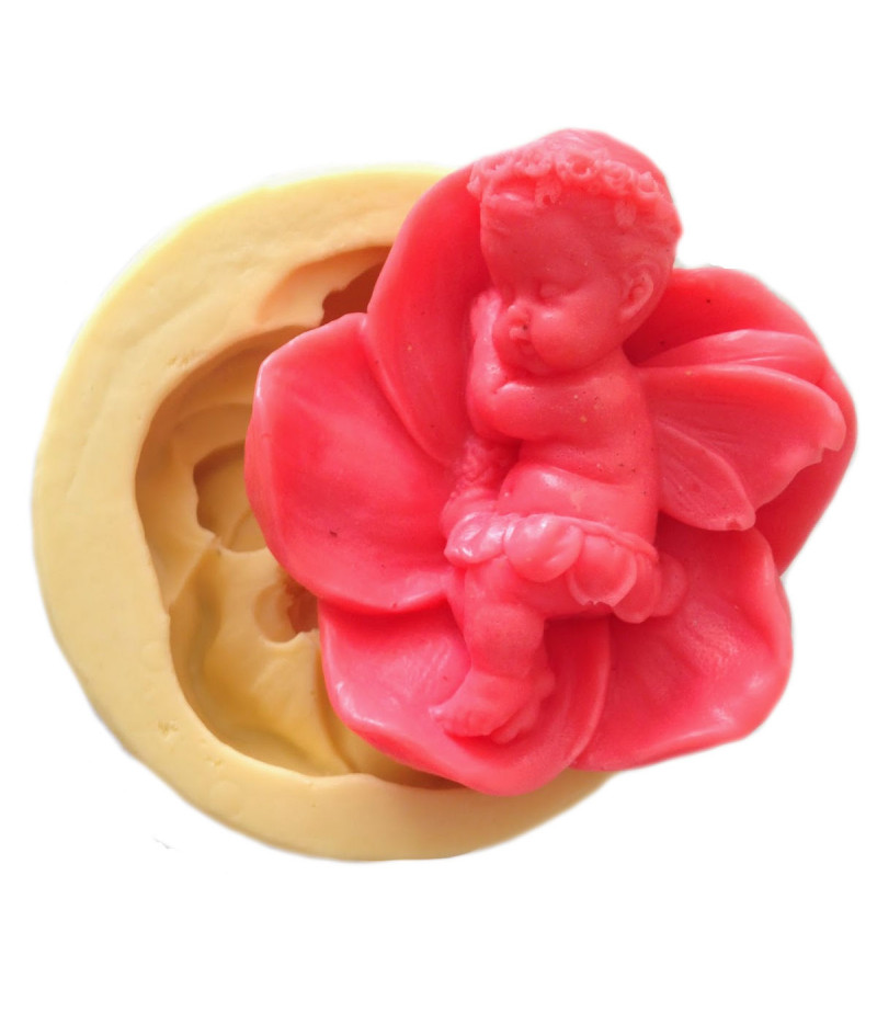 Silikon Uyuyan Melek Bebek Kalıbı Sabun,Kokulu Taş,Mum Kalıpları