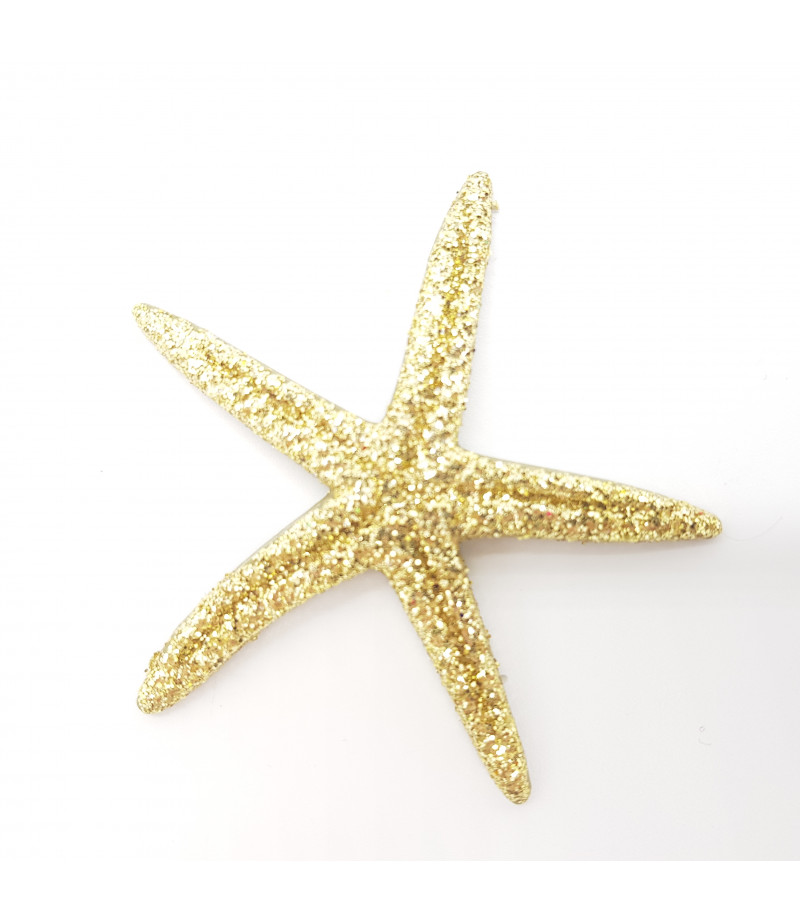 Simli Deniz Yıldızı Desenli Süsleme Altın