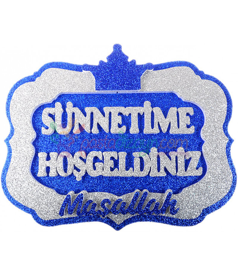 Simli,Sünnetime Hoşgeldiniz Strafor Kapı Süsü