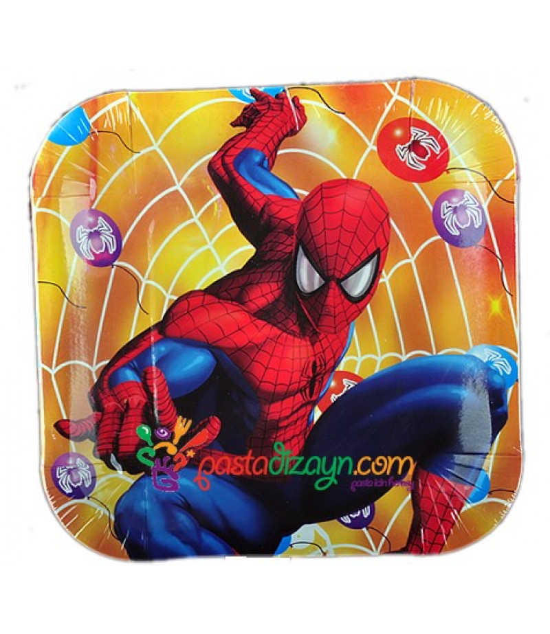 Spiderman,Örümcek Adam Kağıt Tabaklar, 8 adet