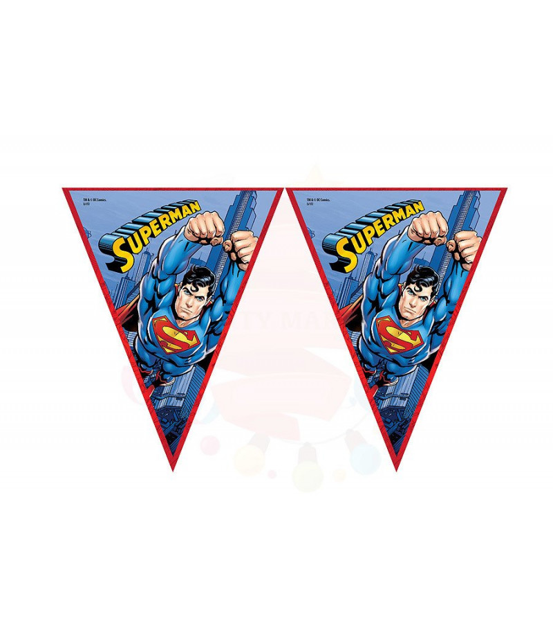 Superman Görselli Kağıt Flama
