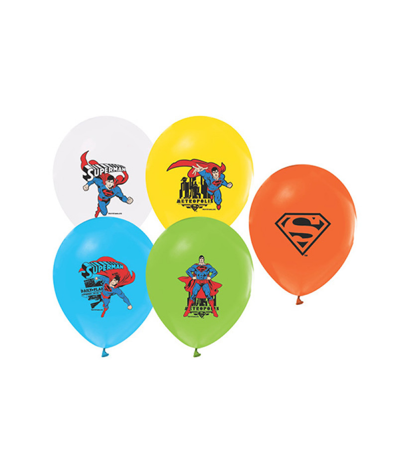 Superman Renkli Balon Seti,12 Adet