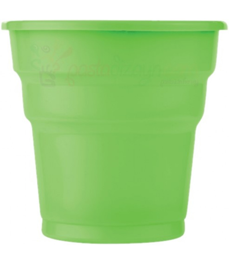 Yeşil Renk Plastik Bardaklar,25 adet